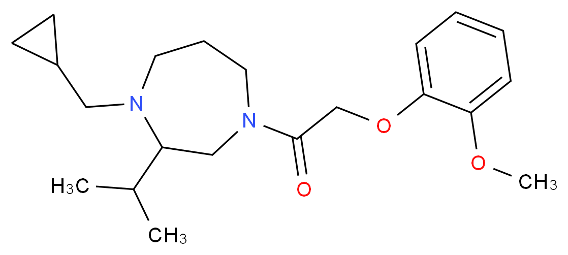 1-(cyclopropylmethyl)-2-isopropyl-4-[(2-methoxyphenoxy)acetyl]-1,4-diazepane_Molecular_structure_CAS_)