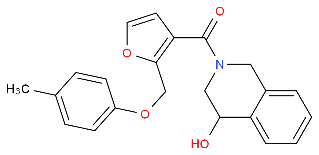 2-{2-[(4-methylphenoxy)methyl]-3-furoyl}-1,2,3,4-tetrahydroisoquinolin-4-ol_Molecular_structure_CAS_)