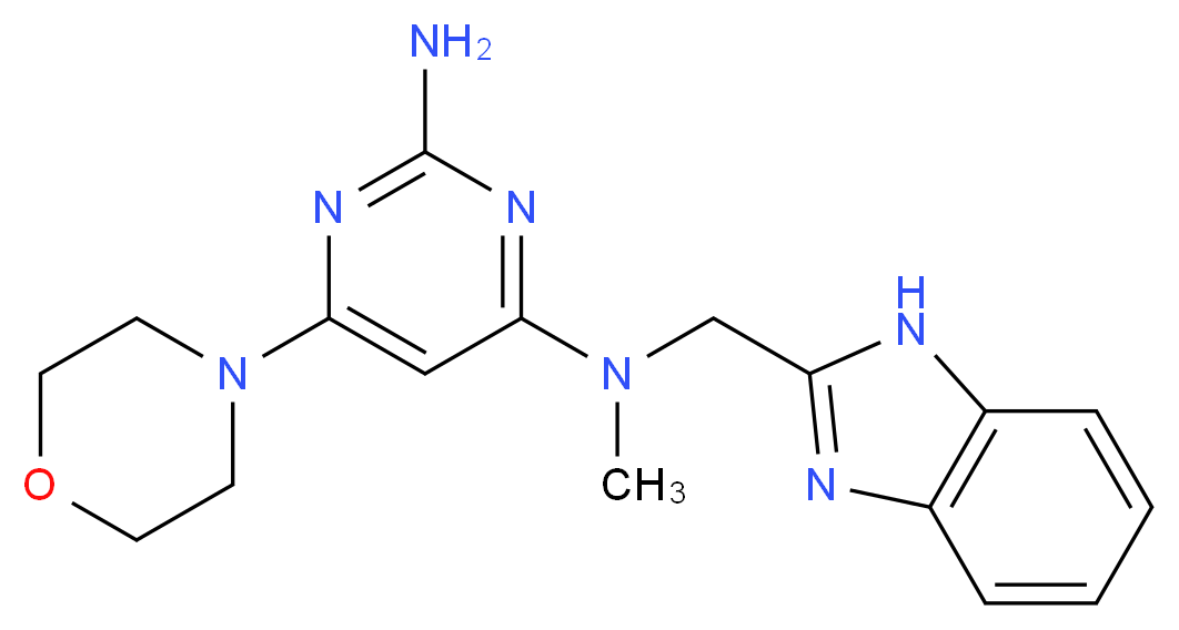 N~4~-(1H-benzimidazol-2-ylmethyl)-N~4~-methyl-6-morpholin-4-ylpyrimidine-2,4-diamine_Molecular_structure_CAS_)