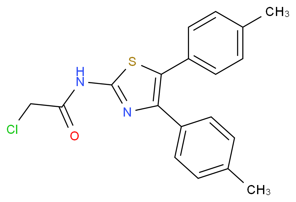 2-Chloro-N-(4,5-di-p-tolyl-thiazol-2-yl)-acetamide_Molecular_structure_CAS_)