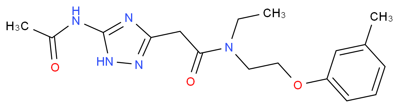 2-[5-(acetylamino)-1H-1,2,4-triazol-3-yl]-N-ethyl-N-[2-(3-methylphenoxy)ethyl]acetamide_Molecular_structure_CAS_)