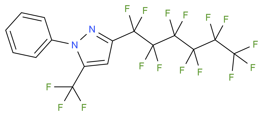 3(5)-(Perfluoro-n-hexyl)-5(3)-trifluoromethyl-1-(phenyl)pyrazole_Molecular_structure_CAS_)