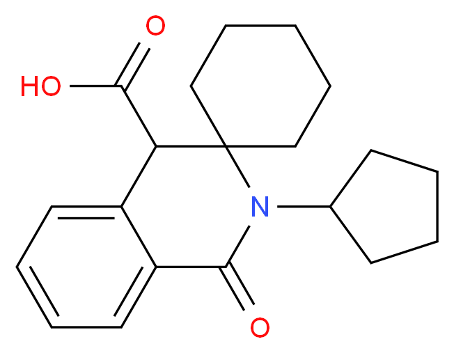 2'-Cyclopentyl-1'-oxo-1',4'-dihydro-2'H-spiro[cycl ohexane-1,3'-isoquinoline]-4'-carboxylic acid_Molecular_structure_CAS_)