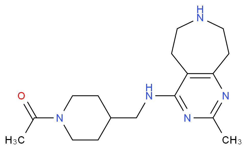 N-[(1-acetylpiperidin-4-yl)methyl]-2-methyl-6,7,8,9-tetrahydro-5H-pyrimido[4,5-d]azepin-4-amine_Molecular_structure_CAS_)
