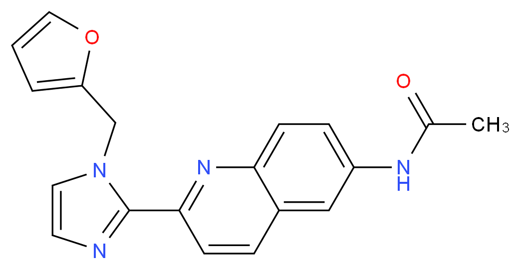 N-{2-[1-(2-furylmethyl)-1H-imidazol-2-yl]quinolin-6-yl}acetamide_Molecular_structure_CAS_)