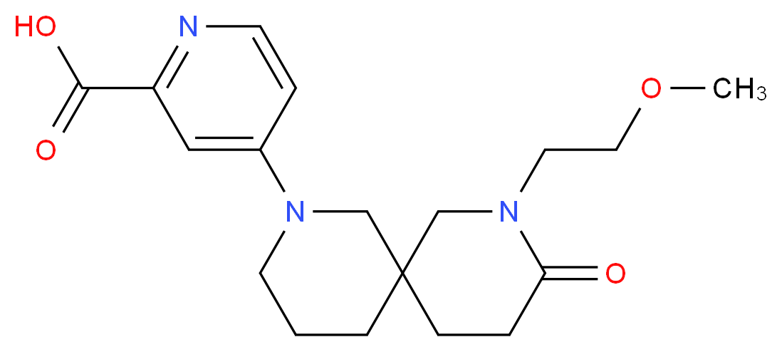 4-[8-(2-methoxyethyl)-9-oxo-2,8-diazaspiro[5.5]undec-2-yl]-2-pyridinecarboxylic acid_Molecular_structure_CAS_)