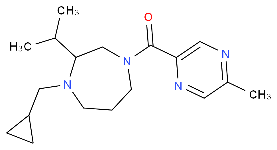 1-(cyclopropylmethyl)-2-isopropyl-4-[(5-methylpyrazin-2-yl)carbonyl]-1,4-diazepane_Molecular_structure_CAS_)