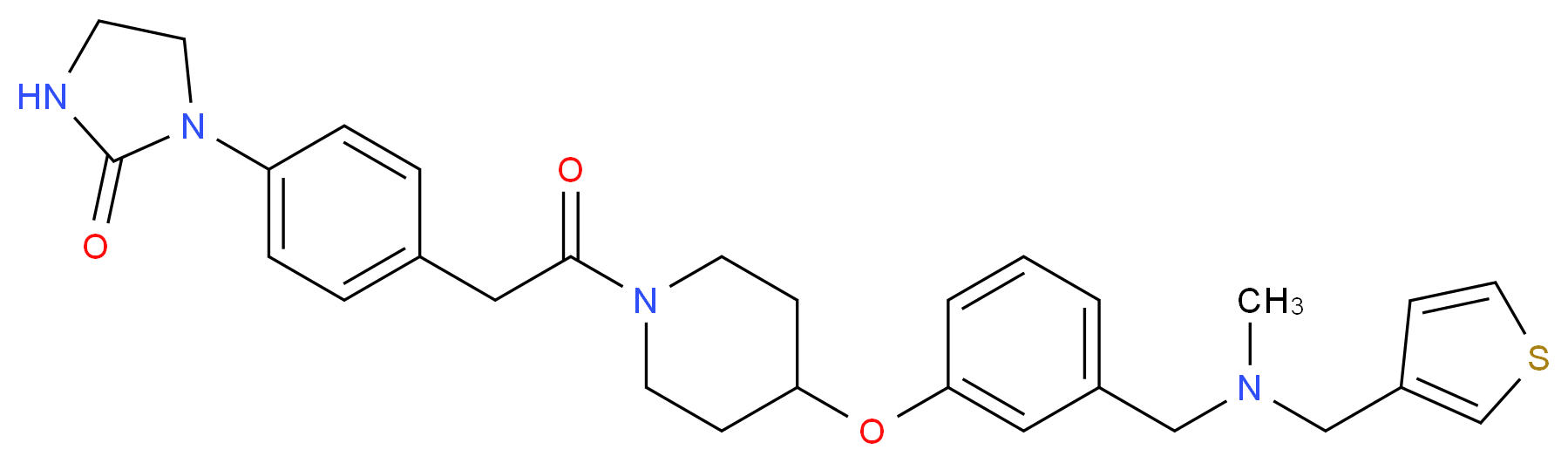 1-(4-{2-[4-(3-{[methyl(3-thienylmethyl)amino]methyl}phenoxy)-1-piperidinyl]-2-oxoethyl}phenyl)-2-imidazolidinone_Molecular_structure_CAS_)