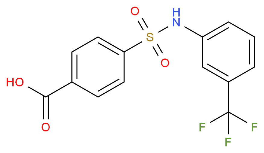 4-(3-Trifluoromethyl-phenylsulfamoyl)-benzoic acid_Molecular_structure_CAS_)