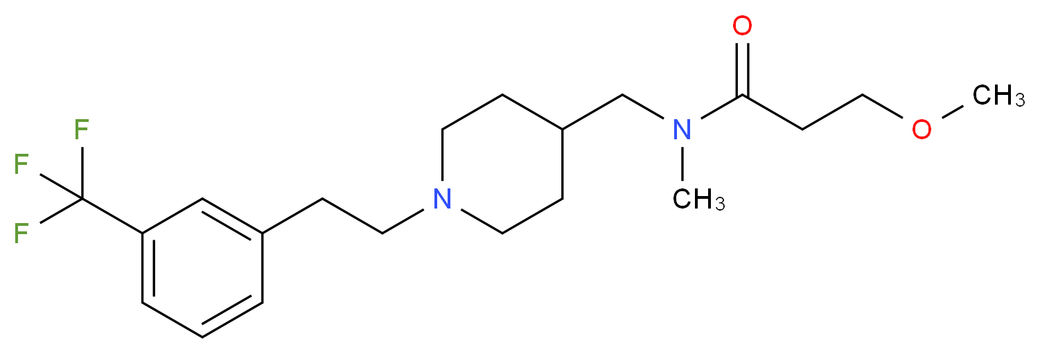 3-methoxy-N-methyl-N-[(1-{2-[3-(trifluoromethyl)phenyl]ethyl}-4-piperidinyl)methyl]propanamide_Molecular_structure_CAS_)