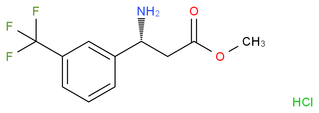 methyl (3R)-3-amino-3-[3-(trifluoromethyl)phenyl]propanoate hydrochloride_Molecular_structure_CAS_)