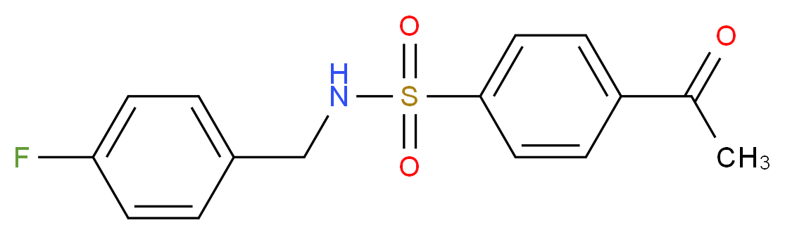 4-acetyl-N-(4-fluorobenzyl)benzenesulfonamide_Molecular_structure_CAS_)