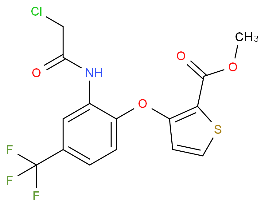 methyl 3-[2-[(2-chloroacetyl)amino]-4-(trifluoromethyl)phenoxy]thiophene-2-carboxylate_Molecular_structure_CAS_)