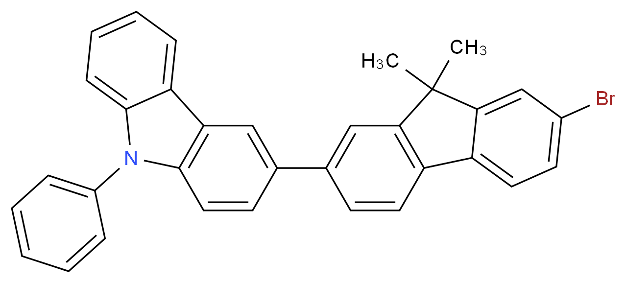 3-(7-bromo-9,9-dimethyl-9h-fluoren-2-yl)-9-phenyl-9h-carbazole_Molecular_structure_CAS_1186644-43-8)