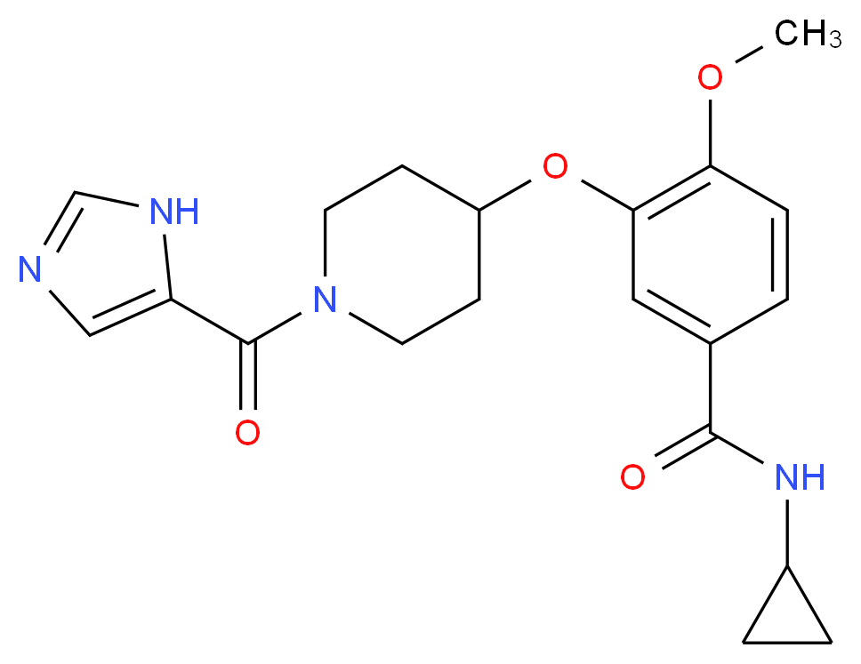 N-cyclopropyl-3-{[1-(1H-imidazol-5-ylcarbonyl)piperidin-4-yl]oxy}-4-methoxybenzamide_Molecular_structure_CAS_)