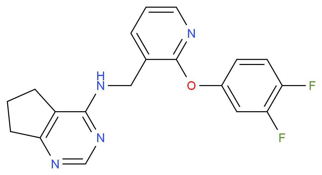 N-{[2-(3,4-difluorophenoxy)pyridin-3-yl]methyl}-6,7-dihydro-5H-cyclopenta[d]pyrimidin-4-amine_Molecular_structure_CAS_)