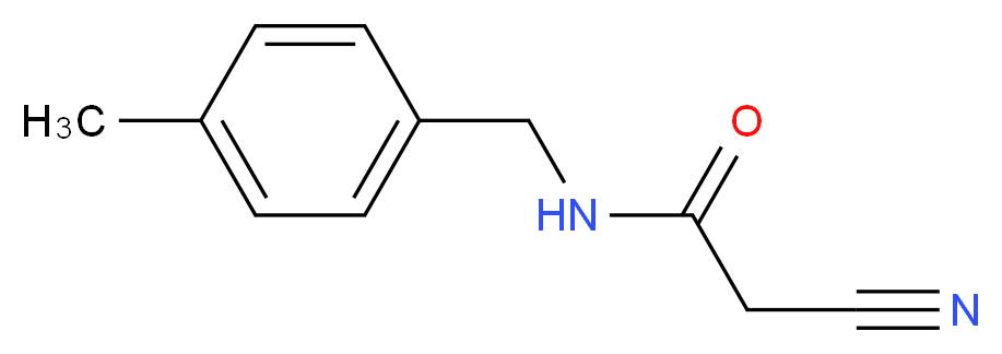 2-cyano-N-[(4-methylphenyl)methyl]acetamide_Molecular_structure_CAS_)