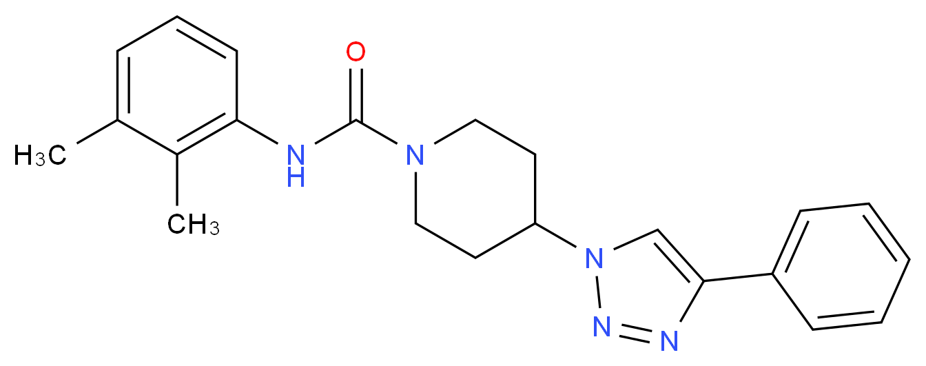 N-(2,3-dimethylphenyl)-4-(4-phenyl-1H-1,2,3-triazol-1-yl)piperidine-1-carboxamide_Molecular_structure_CAS_)