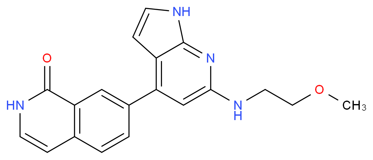 7-{6-[(2-methoxyethyl)amino]-1H-pyrrolo[2,3-b]pyridin-4-yl}isoquinolin-1(2H)-one_Molecular_structure_CAS_)