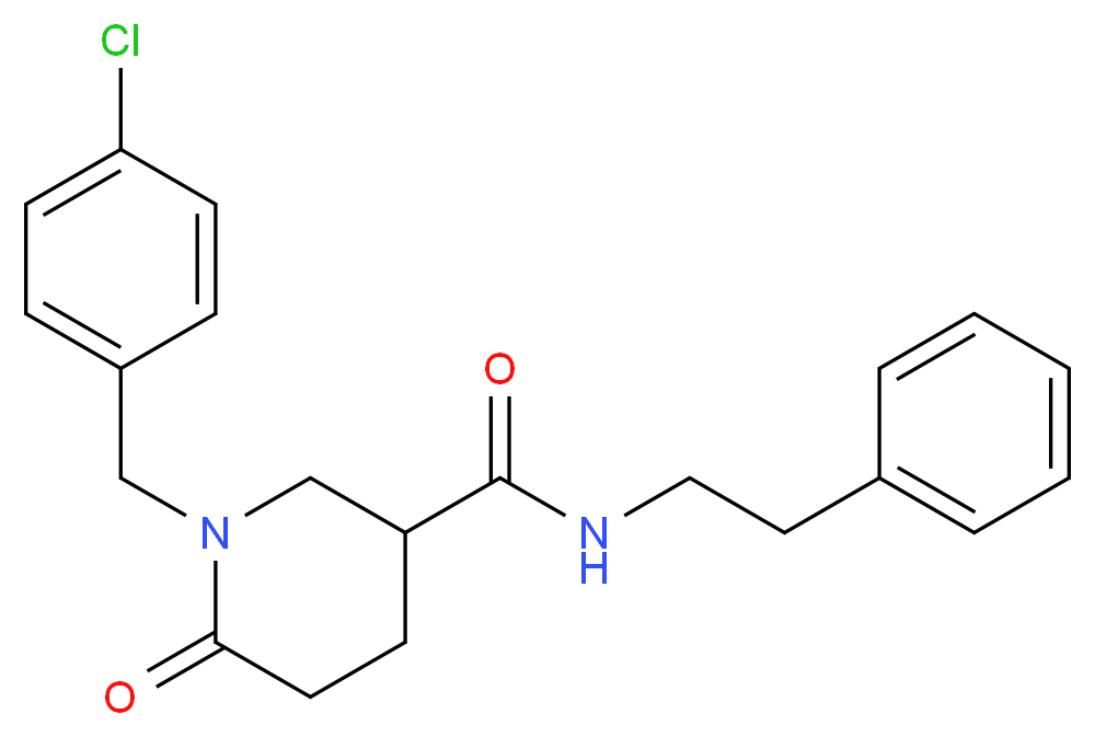 1-(4-chlorobenzyl)-6-oxo-N-(2-phenylethyl)-3-piperidinecarboxamide_Molecular_structure_CAS_)
