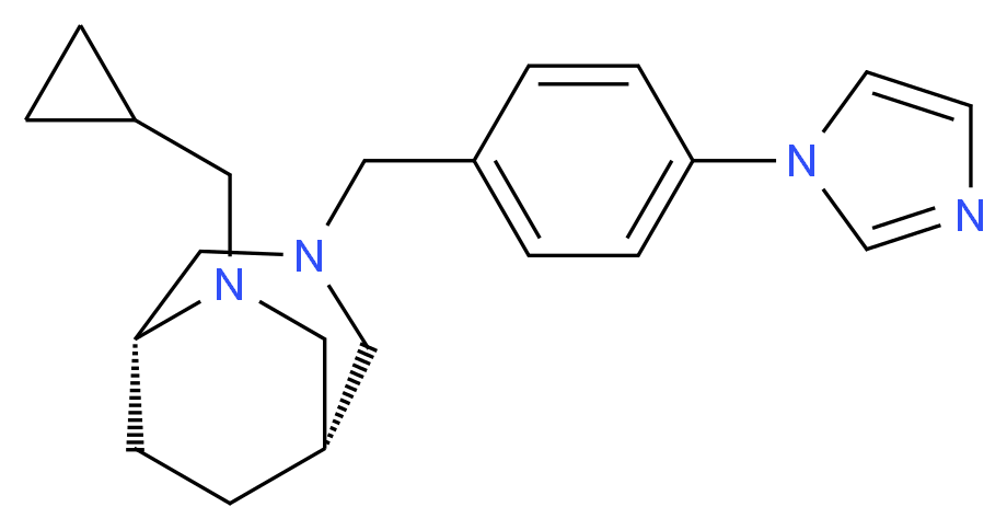 (1S*,5R*)-6-(cyclopropylmethyl)-3-[4-(1H-imidazol-1-yl)benzyl]-3,6-diazabicyclo[3.2.2]nonane_Molecular_structure_CAS_)