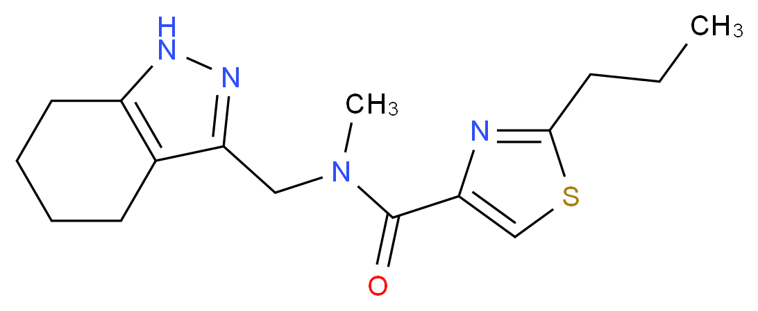 N-methyl-2-propyl-N-(4,5,6,7-tetrahydro-1H-indazol-3-ylmethyl)-1,3-thiazole-4-carboxamide_Molecular_structure_CAS_)
