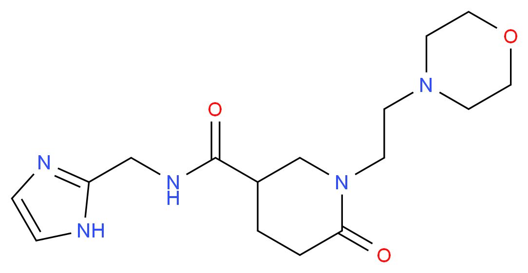 N-(1H-imidazol-2-ylmethyl)-1-[2-(4-morpholinyl)ethyl]-6-oxo-3-piperidinecarboxamide_Molecular_structure_CAS_)