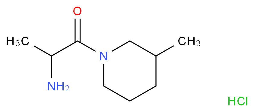2-Amino-1-(3-methyl-1-piperidinyl)-1-propanone hydrochloride_Molecular_structure_CAS_)