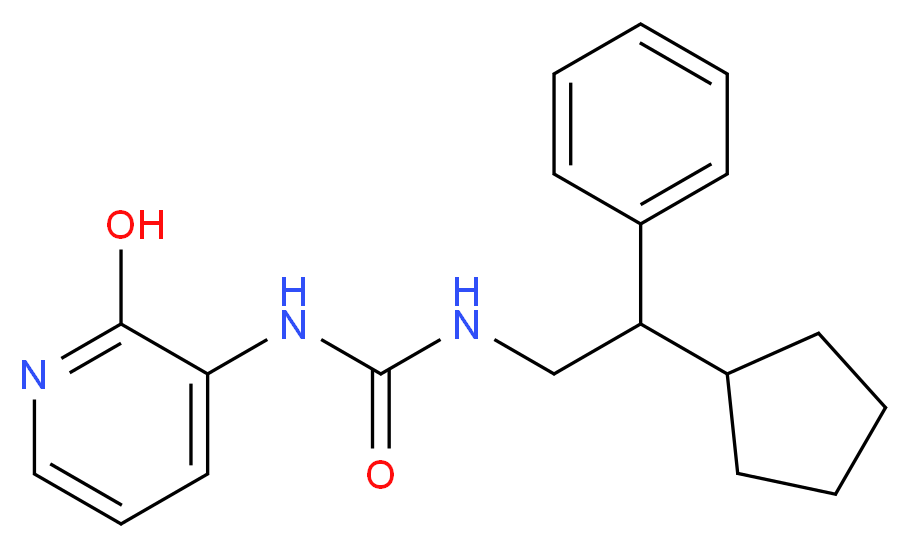 N-(2-cyclopentyl-2-phenylethyl)-N'-(2-hydroxypyridin-3-yl)urea_Molecular_structure_CAS_)