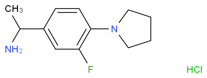 [1-(3-Fluoro-4-pyrrolidin-1-ylphenyl)ethyl]amine hydrochloride_Molecular_structure_CAS_)