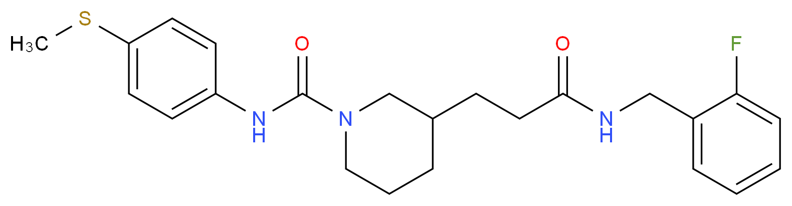 3-{3-[(2-fluorobenzyl)amino]-3-oxopropyl}-N-[4-(methylthio)phenyl]-1-piperidinecarboxamide_Molecular_structure_CAS_)