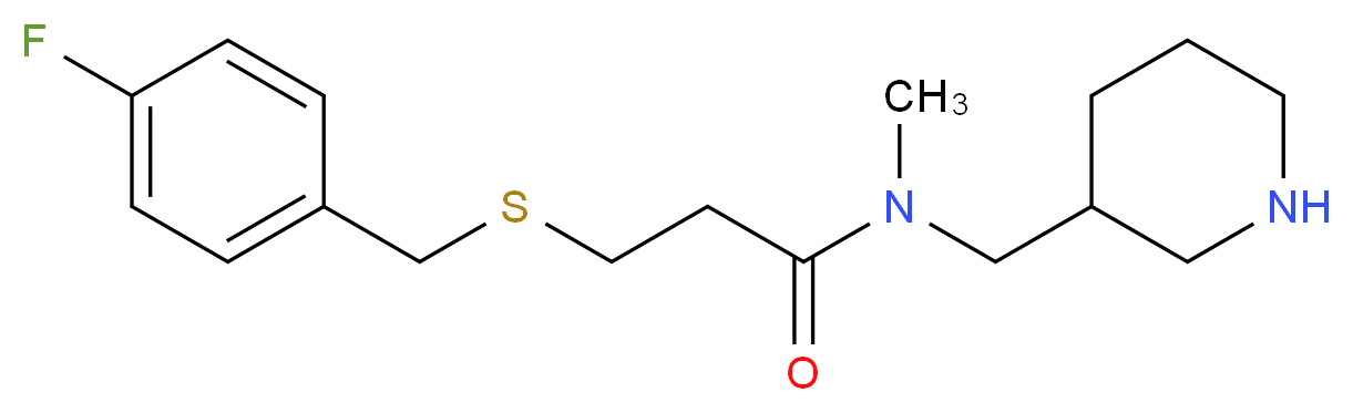3-[(4-fluorobenzyl)thio]-N-methyl-N-(piperidin-3-ylmethyl)propanamide_Molecular_structure_CAS_)