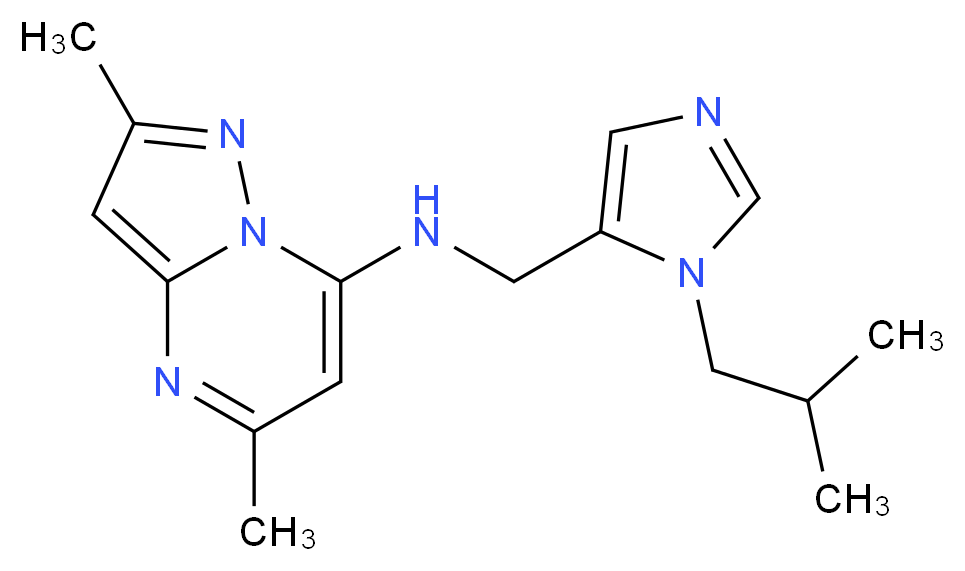 N-[(1-isobutyl-1H-imidazol-5-yl)methyl]-2,5-dimethylpyrazolo[1,5-a]pyrimidin-7-amine_Molecular_structure_CAS_)