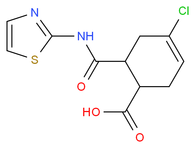 4-Chloro-6-(thiazol-2-ylcarbamoyl)-cyclohex-3-enecarboxylic acid_Molecular_structure_CAS_332374-77-3)