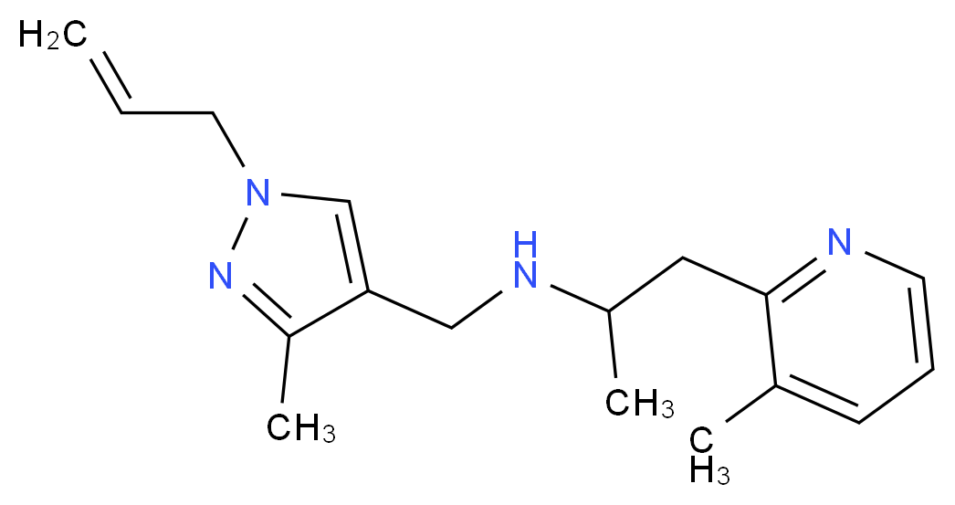 N-[(1-allyl-3-methyl-1H-pyrazol-4-yl)methyl]-1-(3-methylpyridin-2-yl)propan-2-amine_Molecular_structure_CAS_)
