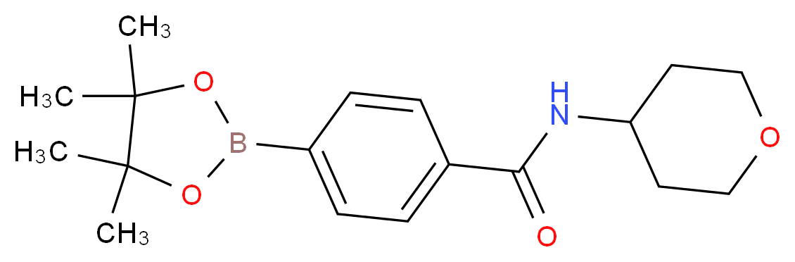 N-(TETRAHYDRO-2H-PYRAN-4-YL)-4-(4,4,5,5-TETRAMETHYL-1,3,2-DIOXABOROLAN-2-YL)BENZAMIDE_Molecular_structure_CAS_656239-37-1)