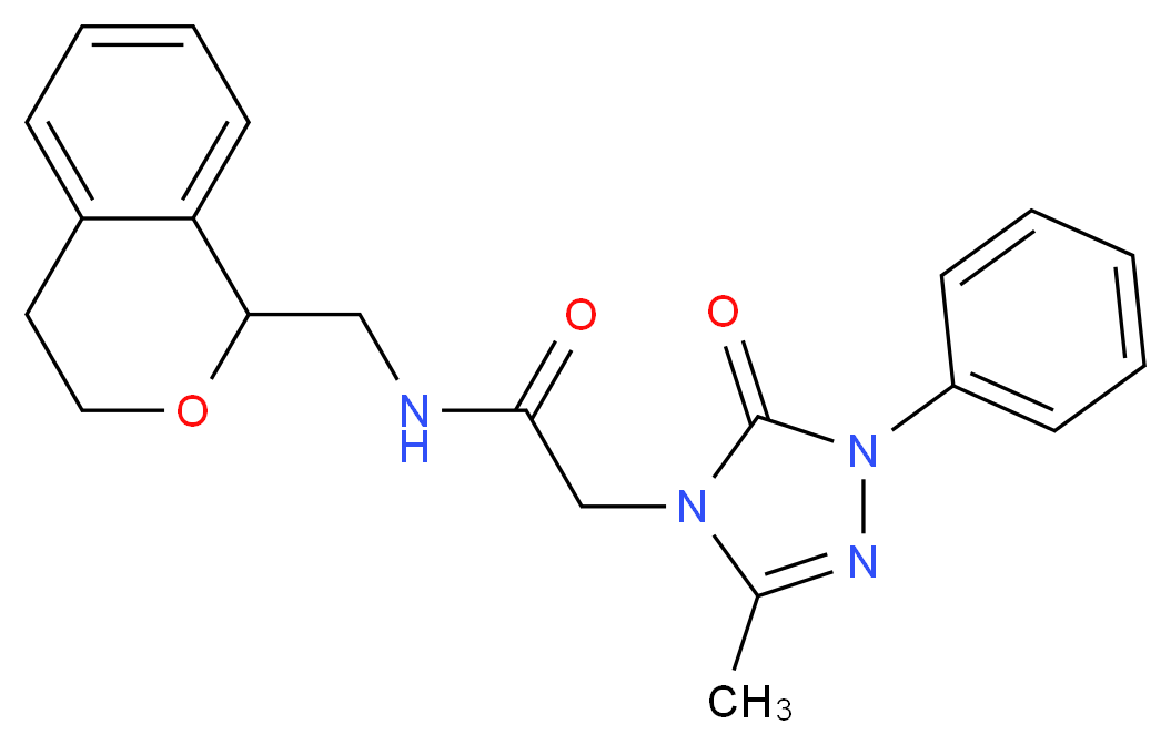 N-(3,4-dihydro-1H-isochromen-1-ylmethyl)-2-(3-methyl-5-oxo-1-phenyl-1,5-dihydro-4H-1,2,4-triazol-4-yl)acetamide_Molecular_structure_CAS_)