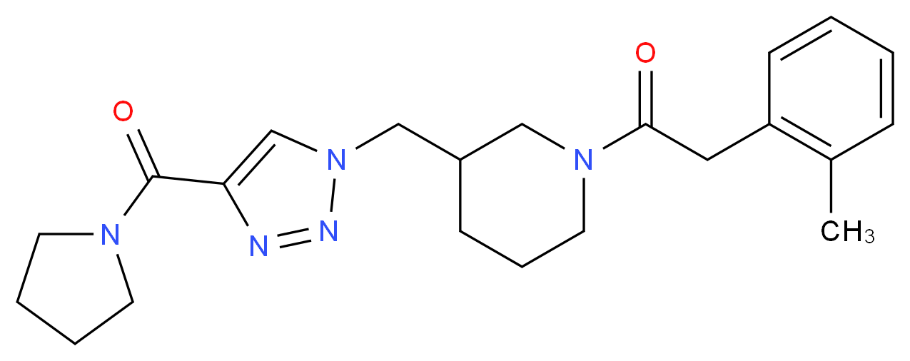 1-[(2-methylphenyl)acetyl]-3-{[4-(1-pyrrolidinylcarbonyl)-1H-1,2,3-triazol-1-yl]methyl}piperidine_Molecular_structure_CAS_)