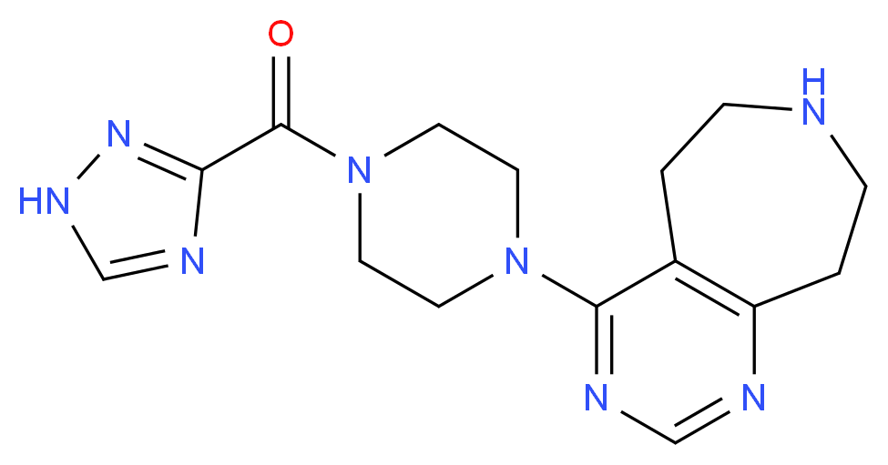 4-[4-(1H-1,2,4-triazol-3-ylcarbonyl)piperazin-1-yl]-6,7,8,9-tetrahydro-5H-pyrimido[4,5-d]azepine_Molecular_structure_CAS_)