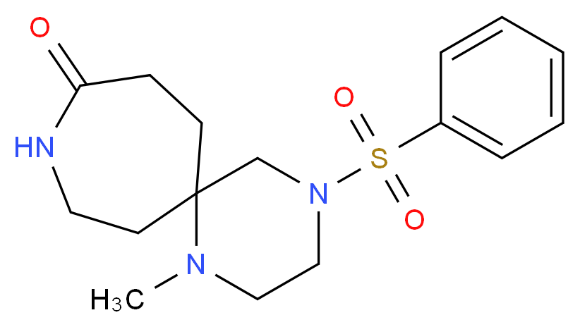 1-methyl-4-(phenylsulfonyl)-1,4,9-triazaspiro[5.6]dodecan-10-one_Molecular_structure_CAS_)