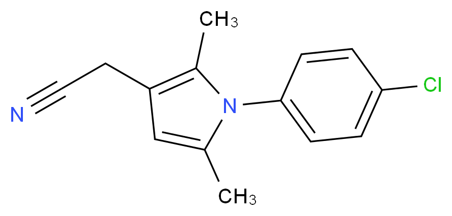 [1-(4-chlorophenyl)-2,5-dimethyl-1H-pyrrol-3-yl]acetonitrile_Molecular_structure_CAS_42780-48-3)