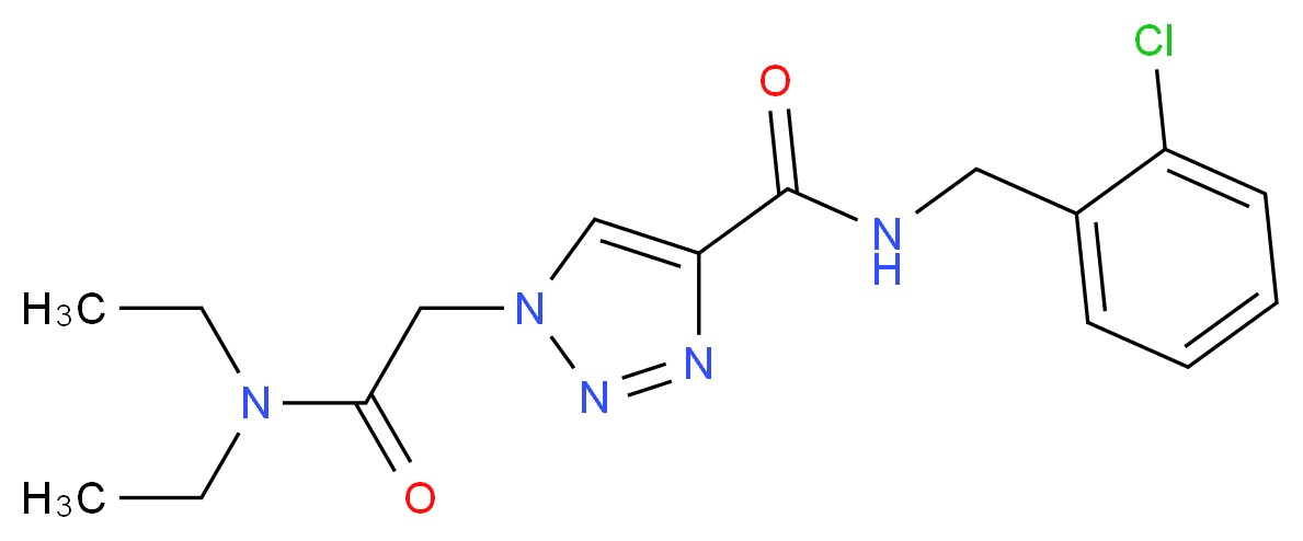 N-(2-chlorobenzyl)-1-[2-(diethylamino)-2-oxoethyl]-1H-1,2,3-triazole-4-carboxamide_Molecular_structure_CAS_)