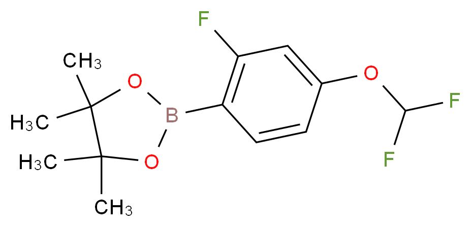 4-Difluoromethoxy-2-fluorobenzeneboronic acid pinacol ester_Molecular_structure_CAS_)
