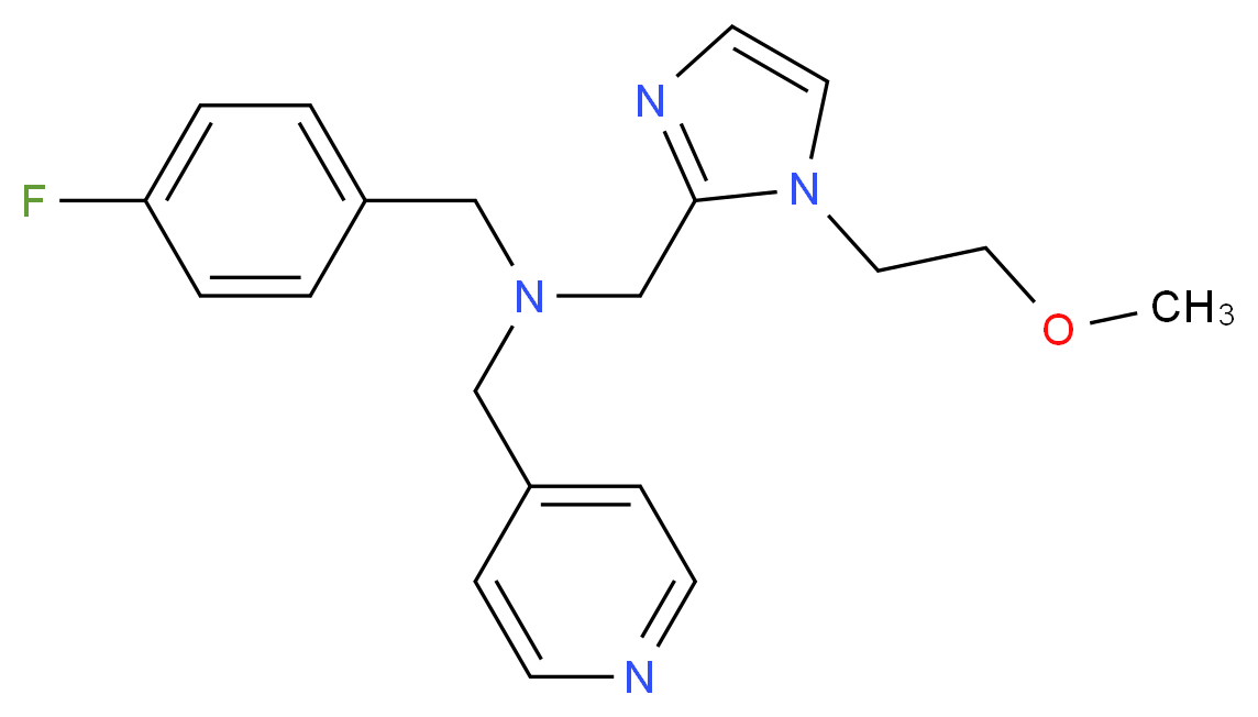 (4-fluorobenzyl){[1-(2-methoxyethyl)-1H-imidazol-2-yl]methyl}(pyridin-4-ylmethyl)amine_Molecular_structure_CAS_)