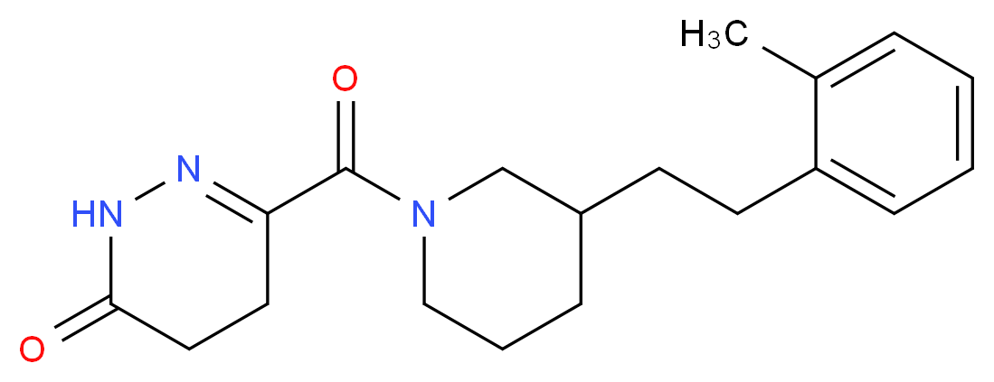 6-({3-[2-(2-methylphenyl)ethyl]-1-piperidinyl}carbonyl)-4,5-dihydro-3(2H)-pyridazinone_Molecular_structure_CAS_)