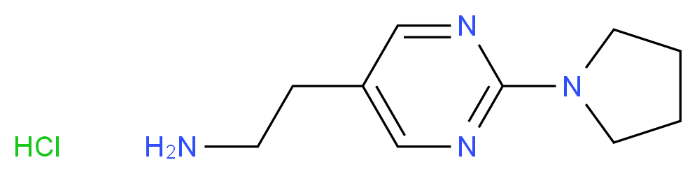 2-(2-(pyrrolidin-1-yl)pyrimidin-5-yl)ethanamine hydrochloride_Molecular_structure_CAS_1196145-90-0)