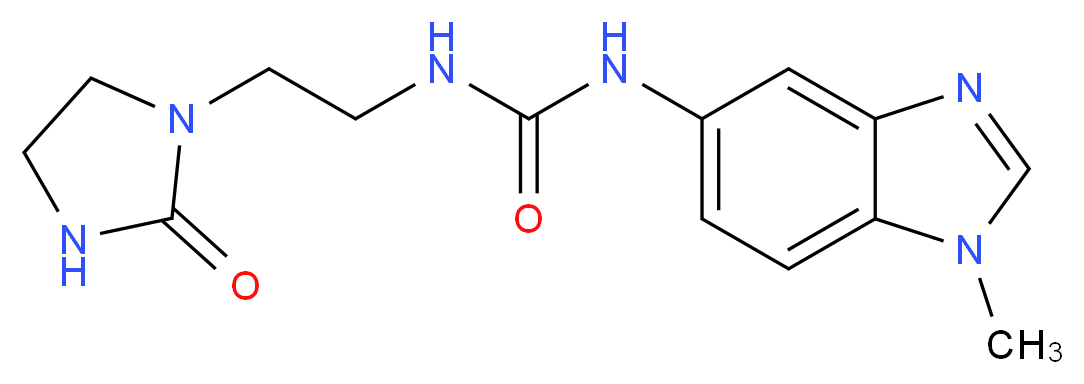 N-(1-methyl-1H-benzimidazol-5-yl)-N'-[2-(2-oxoimidazolidin-1-yl)ethyl]urea_Molecular_structure_CAS_)