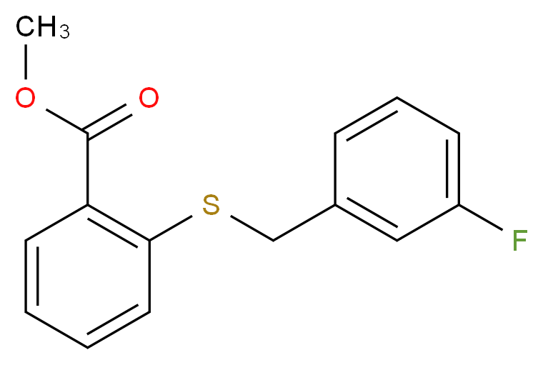 Methyl 2-[(3-fluorobenzyl)sulfanyl]-benzenecarboxylate_Molecular_structure_CAS_)