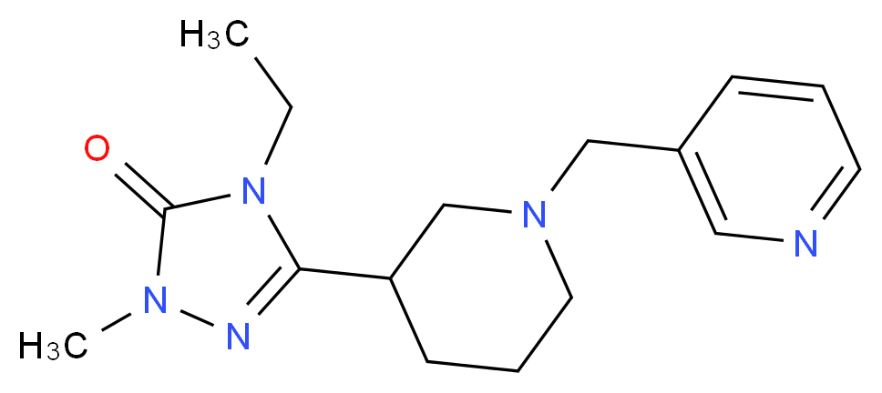 4-ethyl-2-methyl-5-[1-(pyridin-3-ylmethyl)piperidin-3-yl]-2,4-dihydro-3H-1,2,4-triazol-3-one_Molecular_structure_CAS_)