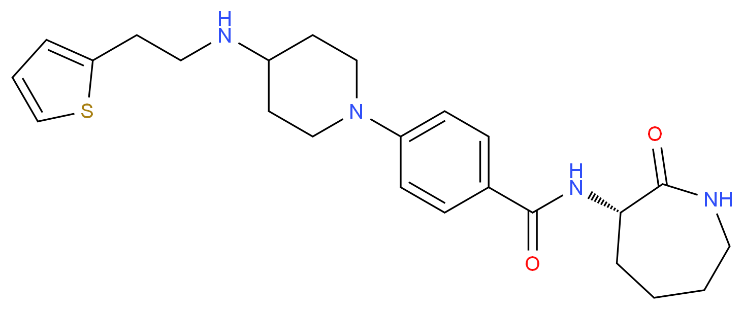 N-[(3S)-2-oxo-3-azepanyl]-4-(4-{[2-(2-thienyl)ethyl]amino}-1-piperidinyl)benzamide_Molecular_structure_CAS_)